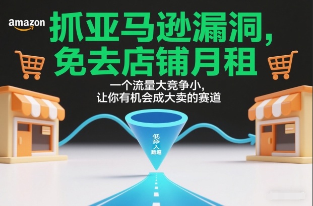 抓亚马逊漏洞，免去店铺月租，一个流量大竞争小，让你有机会成大卖的赛道-白蛇网赚-余宽网创