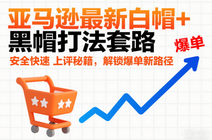 亚马逊最新白帽+黑帽打法套路，安全快速上评秘籍，解锁爆单新路径-白蛇网赚-余宽网创