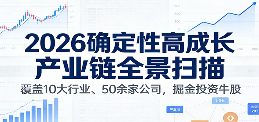 付费文章：2026确定性高成长产业链全景扫描：覆盖10大行业、50余家公司，掘金投资牛股-白蛇网赚-余宽网创
