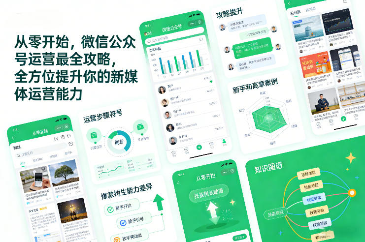 从零开始，微信公众号运营最全攻略，全方位提升你的新媒体运营能力-白蛇网赚-余宽网创