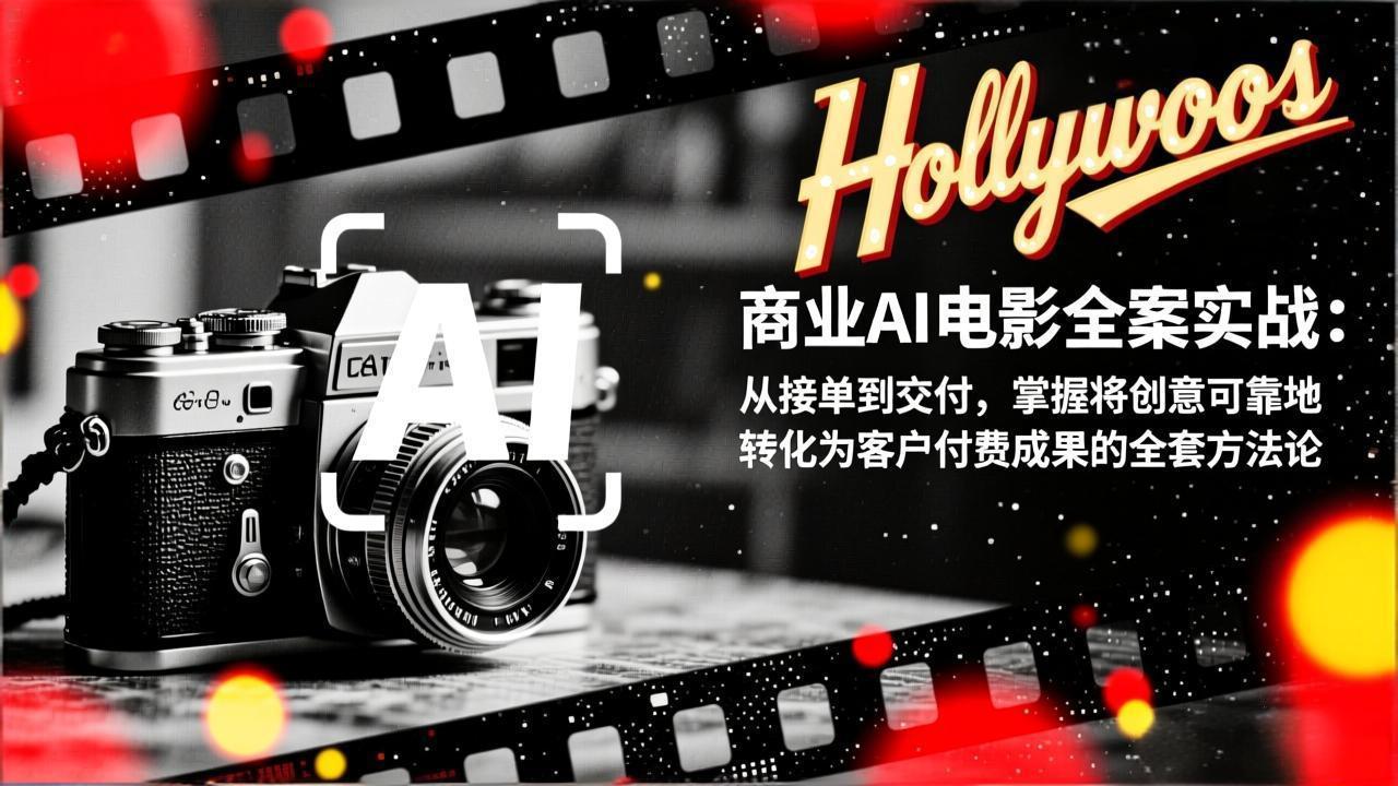 商业AI电影全案实战：从接单到交付，掌握将创意可靠地转化为客户付费成果的全套方法论-白蛇网赚-余宽网创
