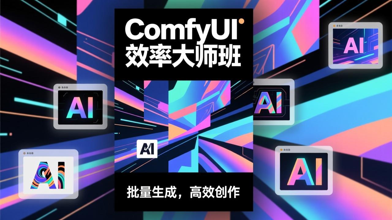 ComfyUI效率大师班：工作流搭建，批量生成，将个人AI出图效率提升5-10倍，月接单收入1-3万-白蛇网赚-余宽网创