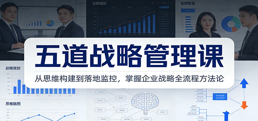 五道战略管理课：从思维构建到落地监控，掌握企业战略全流程方法论-白蛇网赚-余宽网创