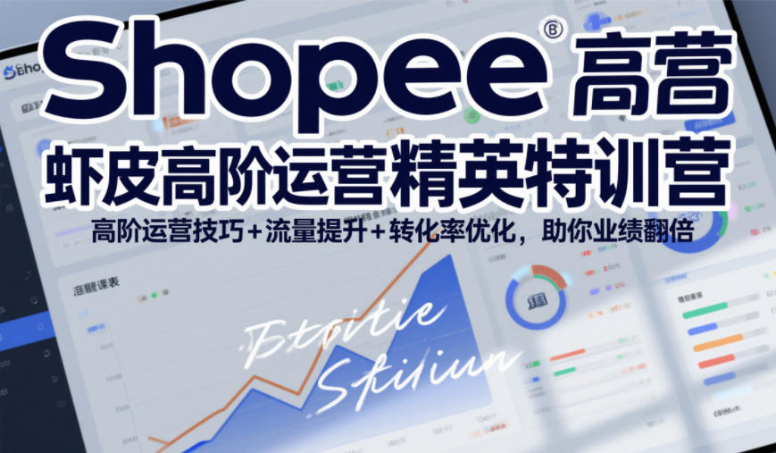 Shopee虾皮高阶运营精英特训营，高阶运营技巧+流量提升+转化率优化，助你业绩翻倍-白蛇网赚-余宽网创