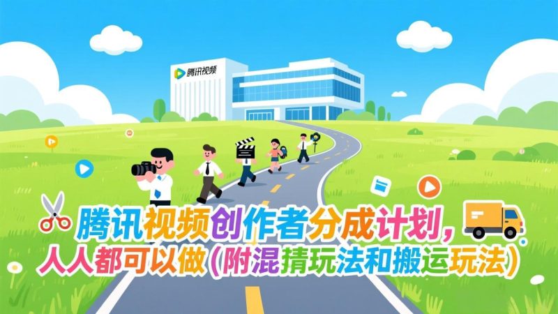 腾讯视频创作者分成计划，人人都可以做(附混剪玩法和搬运玩法-白蛇网赚-余宽网创