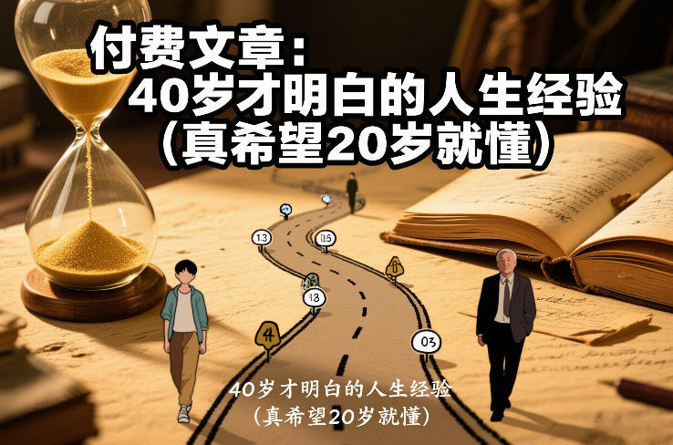 付费文章：40岁才明白的人生经验(真希望20岁就懂)-白蛇网赚-余宽网创