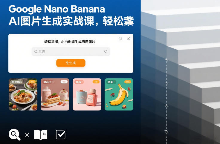 Google Nano Banana AI图片生成实战课，轻松掌握，小白也能生成商用图片-白蛇网赚-余宽网创