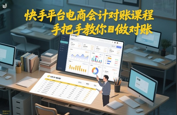 快手平台电商会计对账课程，手把手教你做对账-白蛇网赚-余宽网创