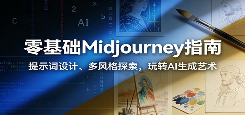 零基础Midjourney指南：提示词设计、多风格探索，玩转AI生成艺术-白蛇网赚-余宽网创