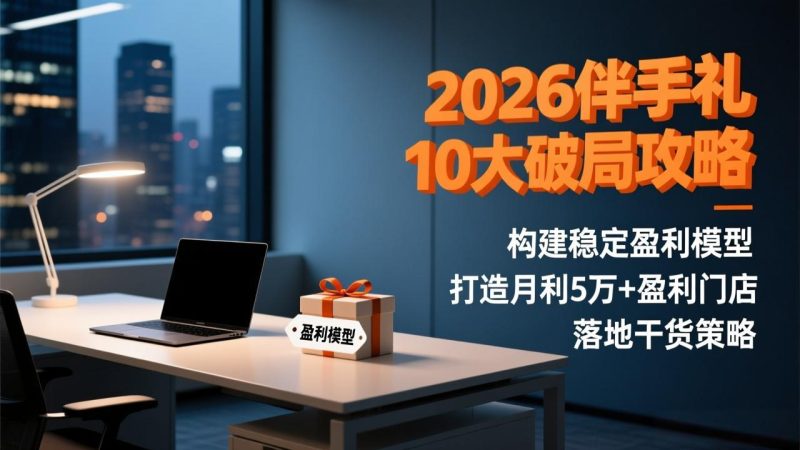 2026伴手礼10大破局攻略:构建稳定盈利模型,打造月利5万+盈利门店,落地干货策略-白蛇网赚-余宽网创
