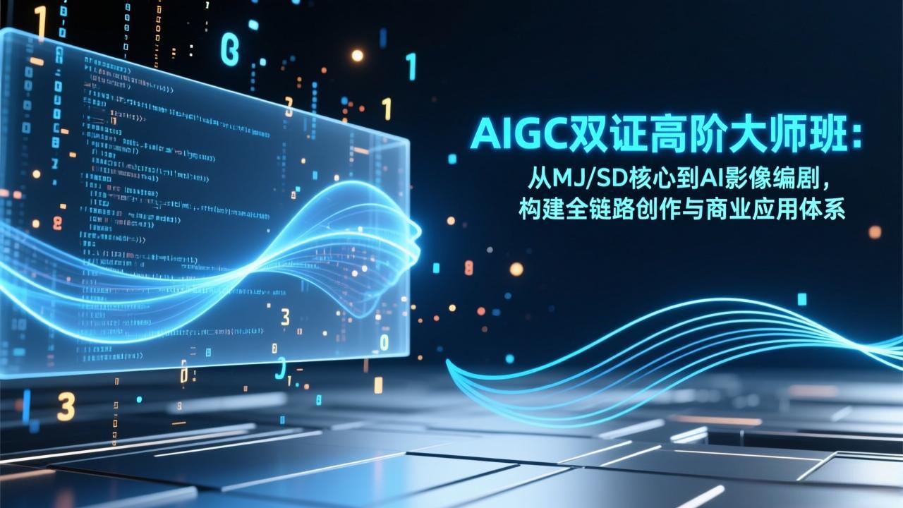 AIGC双证高阶大师班：从MJ/SD核心到AI影像编剧，构建全链路创作与商业应用体系-白蛇网赚-余宽网创