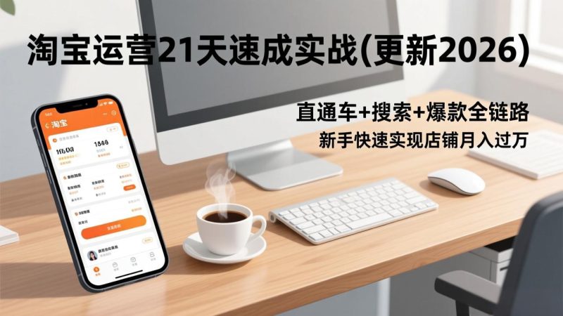 淘宝运营21天速成实战(更新2026-白蛇网赚-余宽网创