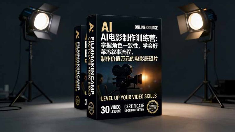 AI电影制作训练营：掌握角色一致性，学会好莱坞叙事流程，制作价值万元的电影感短片-白蛇网赚-余宽网创