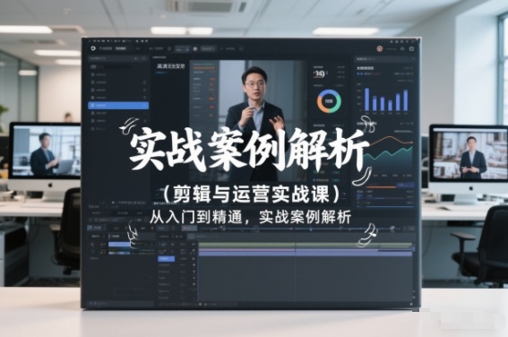 剪辑与运营实战课，从入门到精通，实战案例解析(更新2026)-白蛇网赚-余宽网创