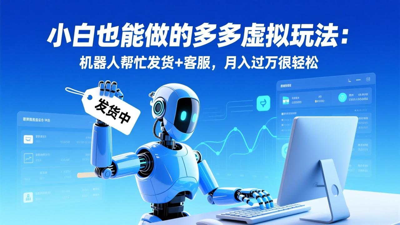 小白也能做的多多虚拟玩法：机器人帮忙发货+客服，月入过万很轻松-白蛇网赚-余宽网创