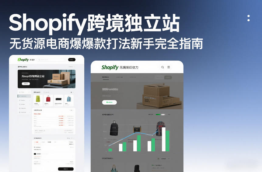 Shopify跨境独立站无货源电商爆款打法新手完全指南-白蛇网赚-余宽网创
