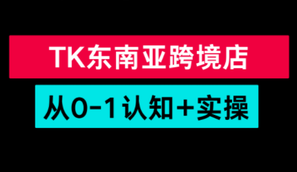 TikTok东南亚跨境从0-1认知实操课-白蛇网赚-余宽网创