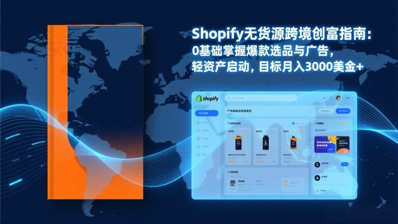 Shopify爆款打法实战：从选品到广告投放，复制爆款模型，驱动独立站月销售额破万刀-白蛇网赚-余宽网创