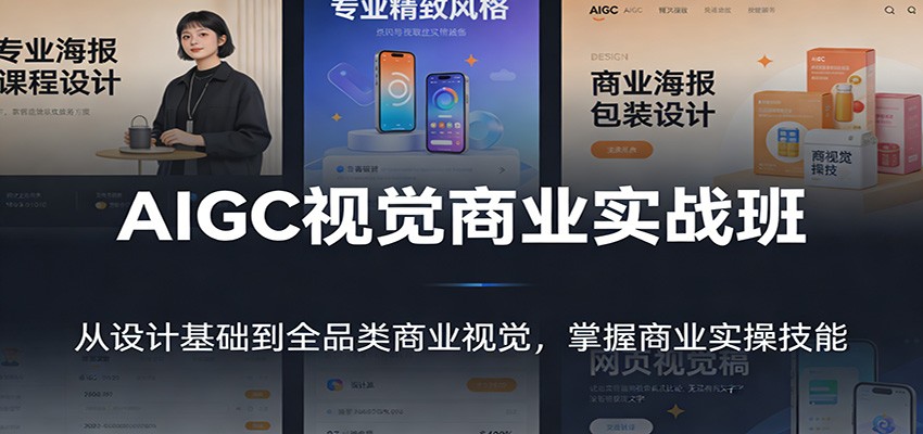 AIGC视觉商业实战班：从设计基础到全品类商业视觉，掌握商业实操技能-白蛇网赚-余宽网创