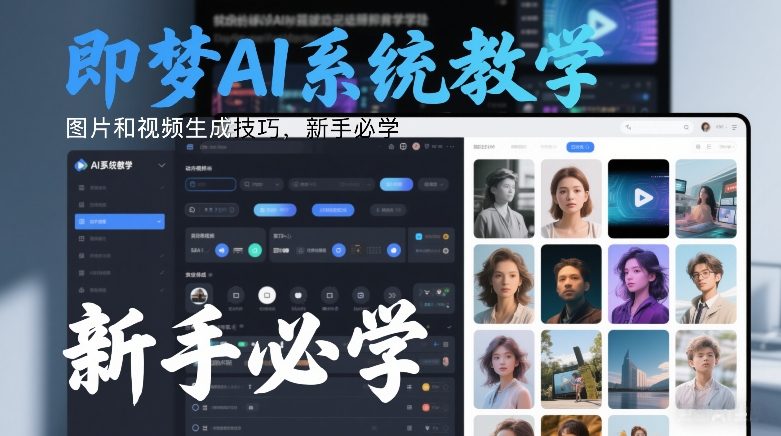 即梦AI系统教学，图片和视频生成技巧，新手必学-白蛇网赚-余宽网创