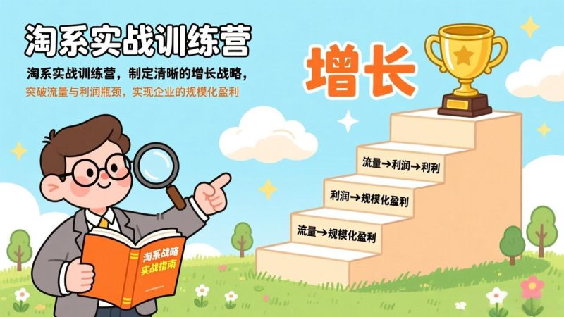 淘系实战训练营，制定清晰的增长战略，突破流量与利润瓶颈，实现企业的规模化盈利-白蛇网赚-余宽网创