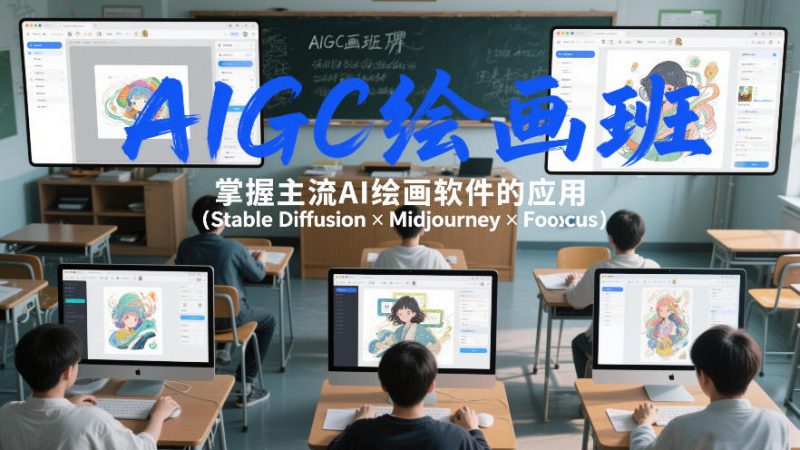 AIGC绘画班，掌握主流Ai绘画软件的应用(Stable Diffusion x Midjourney x Fooocus)-白蛇网赚-余宽网创
