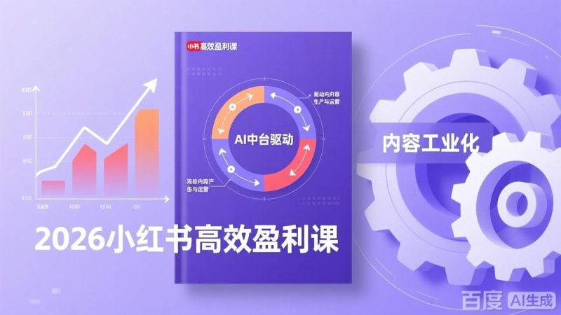 2026小红书高效盈利课，流量双引擎+内容工业化+AI中台驱动，构建可复制的千万级营收模型-白蛇网赚-余宽网创