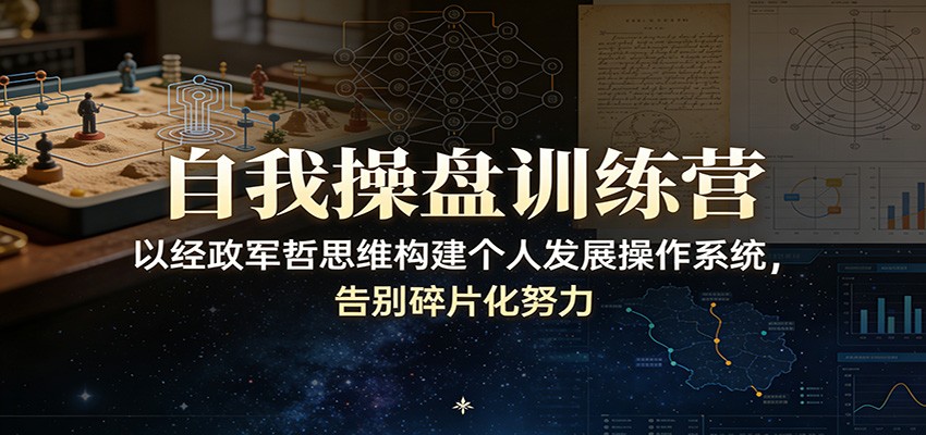 自我操盘训练营：以经政军哲思维构建个人发展操作系统，告别碎片化努力-白蛇网赚-余宽网创