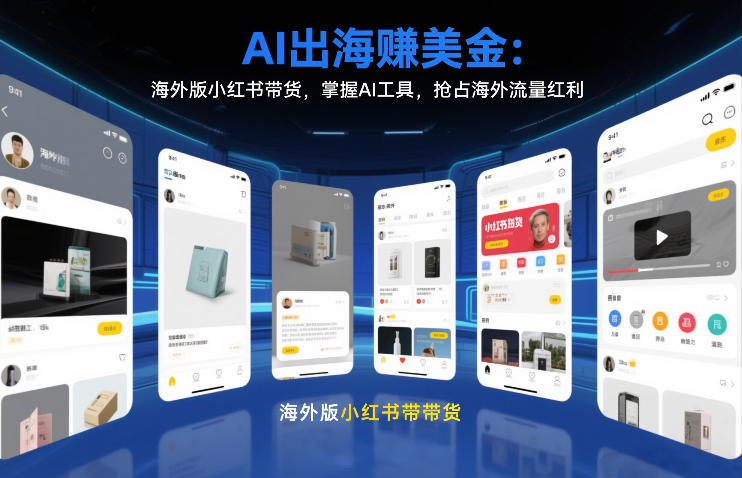 AI出海賺美金：海外版小红书带货，掌握AI工具，抢占海外流量红利(更新2026)-白蛇网赚-余宽网创