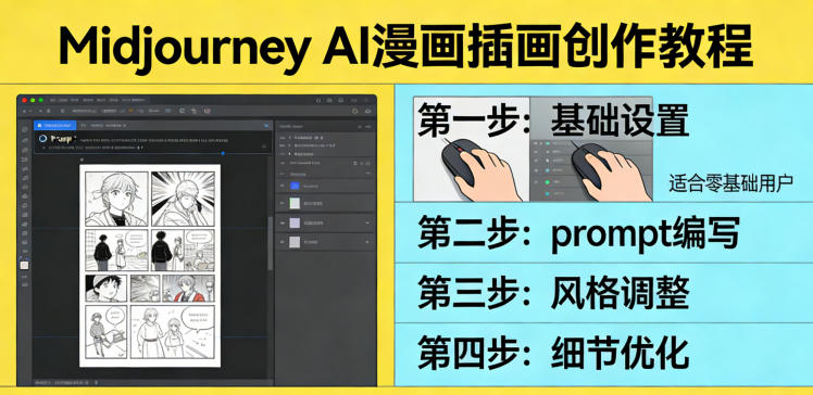 利用Midjourney AI人工智能轻松创作漫画插画教程，零基础创作完整漫画插画-白蛇网赚-余宽网创