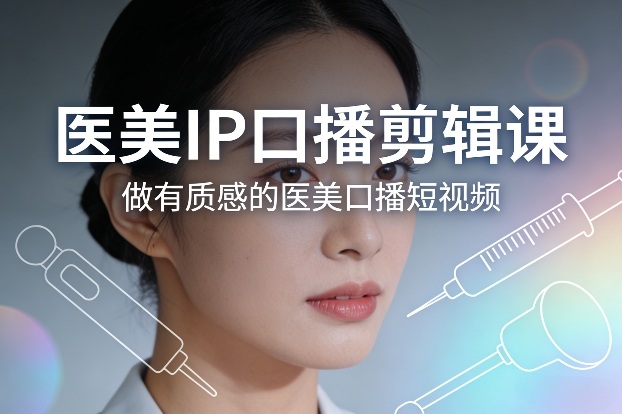 医美IP口播剪辑课，做有质感的医美口播短视频-白蛇网赚-余宽网创