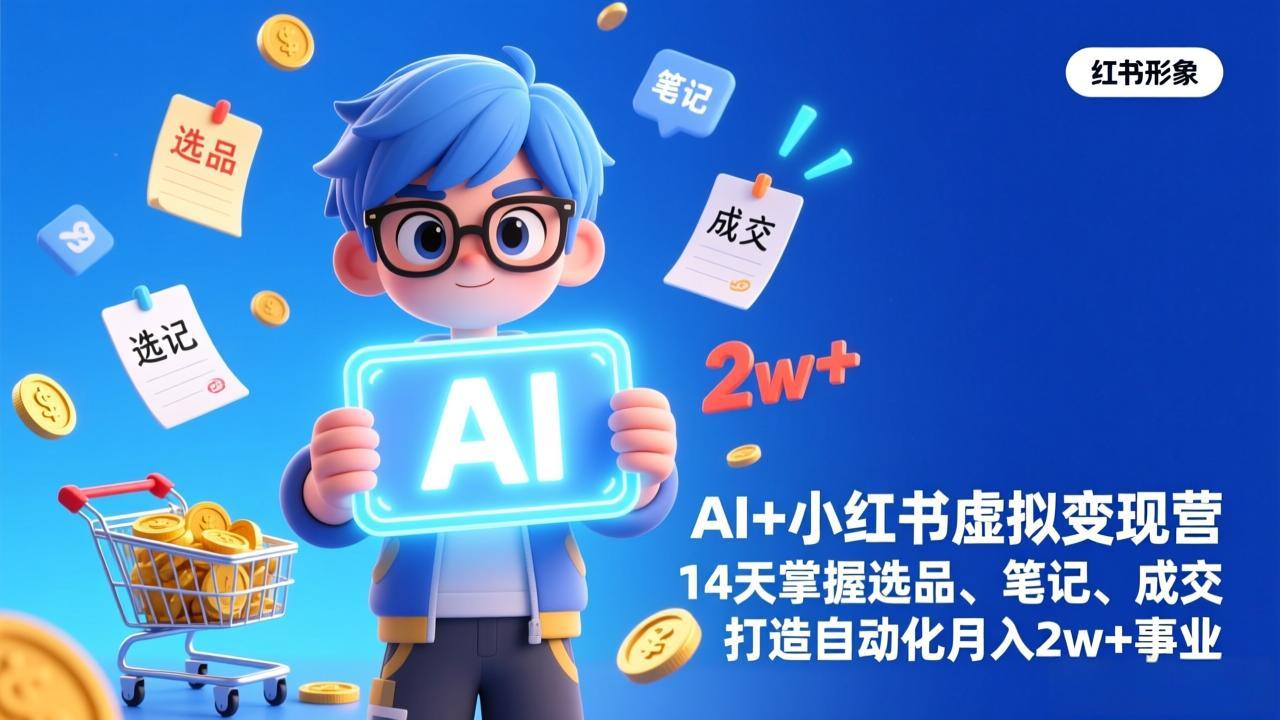 AI+小红书虚拟变现营(完结-白蛇网赚-余宽网创