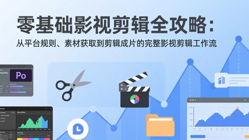 零基础影视剪辑全攻略：从平台规则、素材获取到剪辑成片的完整影视剪辑工作流-白蛇网赚-余宽网创