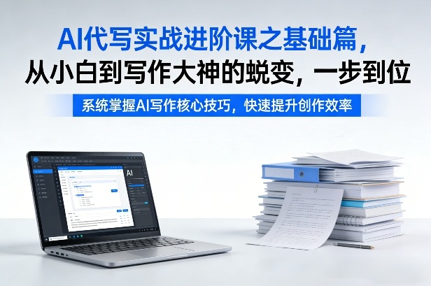 AI代写实战进阶课之基础篇，从小白到写作大神的蜕变，一步到位【揭秘】-白蛇网赚-余宽网创