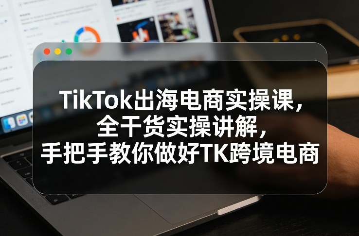 TikTok出海电商实操课，全干货实操讲解，手把手教你做好TK跨境电商-白蛇网赚-余宽网创