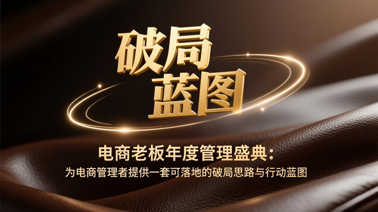 电商老板年度管理盛典：为电商管理者提供一套可落地的破局思路与行动蓝图-白蛇网赚-余宽网创