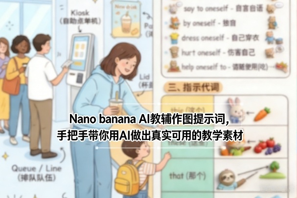 Nano banana AI教辅作图提示词,手把手带你用AI做出真实可用的教学素材-白蛇网赚-余宽网创