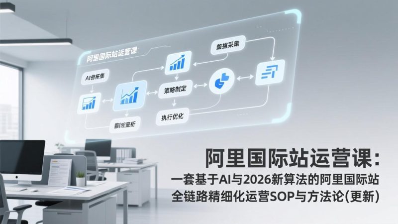 阿里国际站运营课:一套基于AI与2026新算法的阿里国际站全链路精细化运营SOP与方法论(更新-白蛇网赚-余宽网创