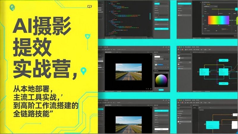 AI+摄影提效实战营，从本地部署，主流工具实战，到高阶工作流搭建的全链路技能-白蛇网赚-余宽网创