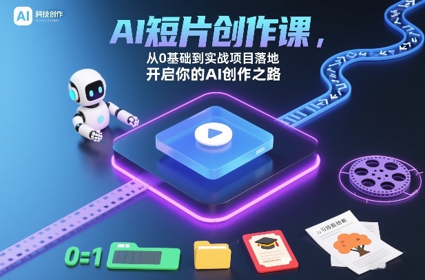 AI短片创作课,从0基础到实战项目落地,开启你的AI创作之路(更新)-白蛇网赚-余宽网创