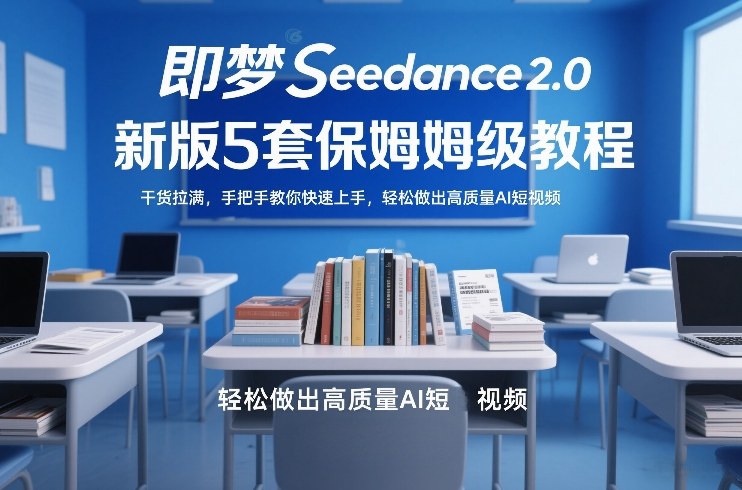 即梦Seedance2.0新版5套保姆级教程,干货拉满,手把手教你快速上手,轻松做出高质量AI短视频-白蛇网赚-余宽网创