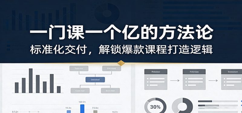 一门课一个亿的方法论：标准化交付，解锁爆款课程打造逻辑-白蛇网赚-余宽网创