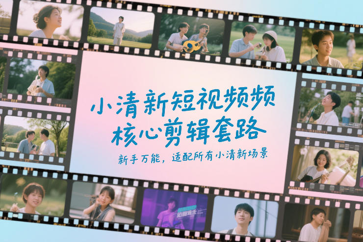 小清新短视频核心剪辑套路,新手万能,适配所有小清新场景-白蛇网赚-余宽网创