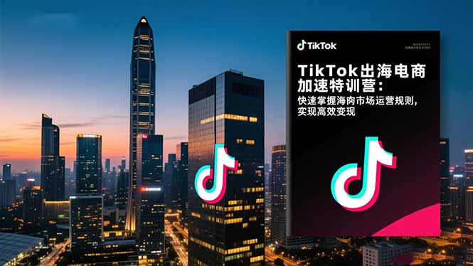 TikTok出海电商加速特训营-更新:快速掌握海外市场运营规则,实现高效变现-白蛇网赚-余宽网创