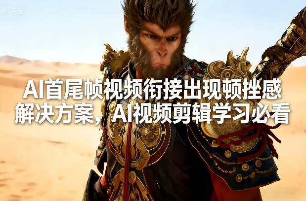 AI首尾帧视频衔接出现顿挫感解决方案，AI视频剪辑学习必看-白蛇网赚-余宽网创