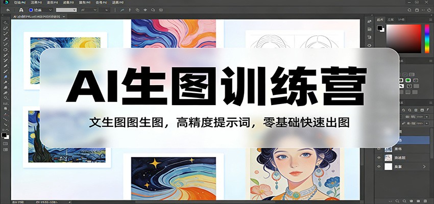 AI生图训练营：文生图图生图，高精度提示词，零基础快速出图-白蛇网赚-余宽网创