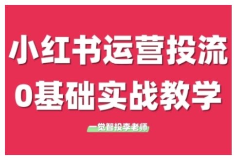 小红书运营投流，小红书广告投放从0到1的实战课，学完即可开始投放(更新26年)-白蛇网赚-余宽网创