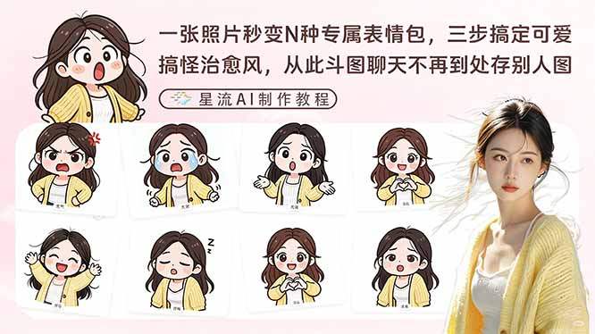 一张照片秒变N种专属表情包，三步搞定可爱搞怪治愈风，从此斗图聊天不再到处存别人图-白蛇网赚-余宽网创