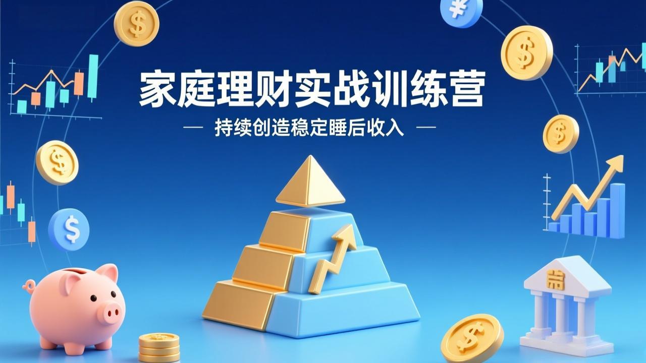 家庭理财实战训练营：从0到1建体系，三阶进阶层层递进，助你持续创造稳定睡后收入-白蛇网赚-余宽网创