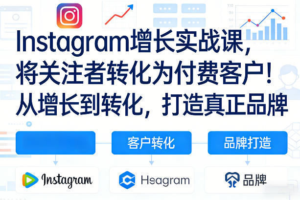 Instagram增长实战课,将关注者转化为付费客户!从增长到转化,打造真正品牌(双语字幕)-白蛇网赚-余宽网创